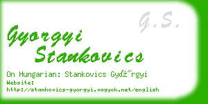 gyorgyi stankovics business card